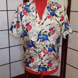 Maycene Floral Button Up Blouse